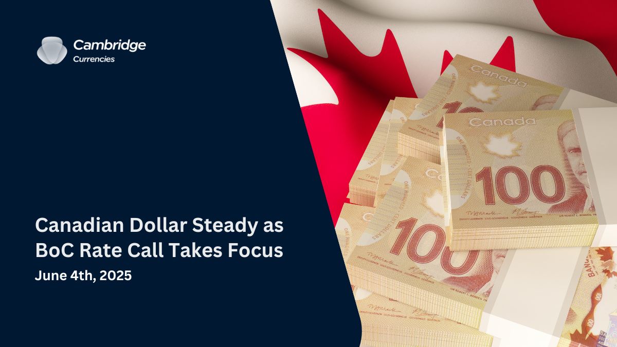 Canadian Dollar Steady as BoC Rate Call Takes Focus