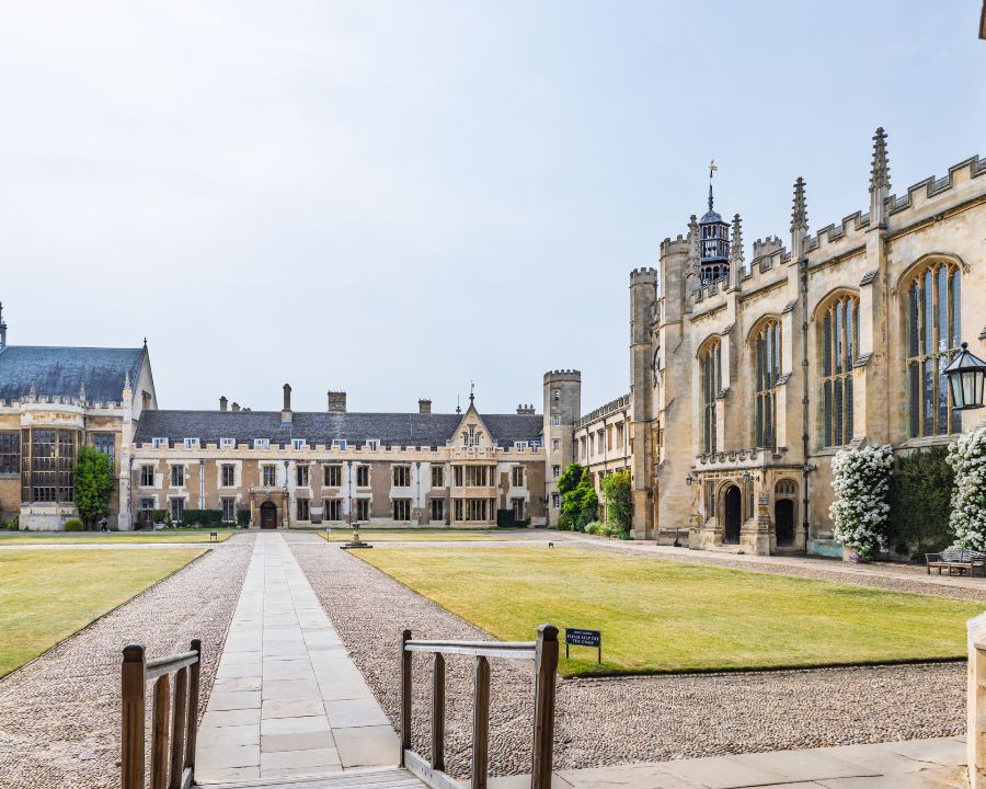 University campus with students walking — international school and tuition fee payments