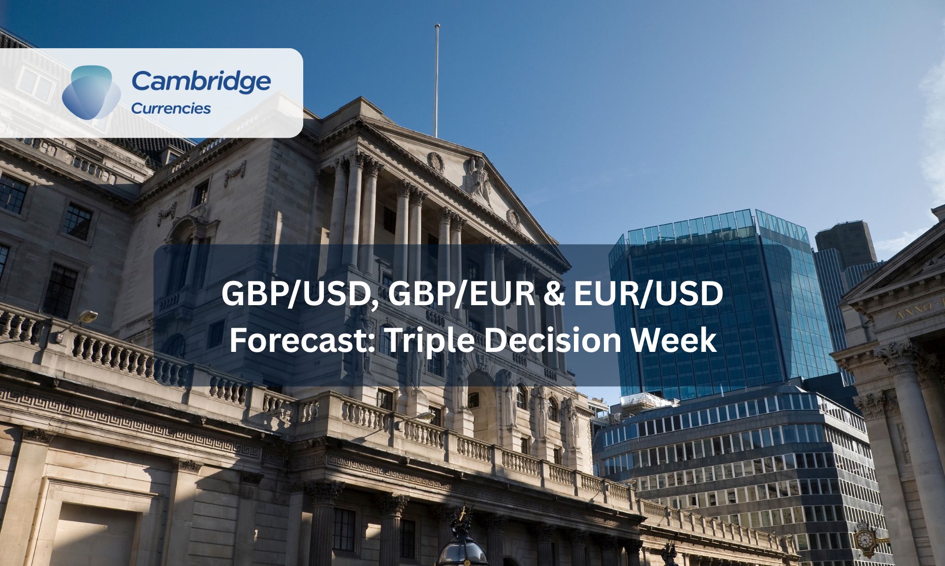 GBP/USD, GBP/EUR & EUR/USD Forecast: Triple Decision Week